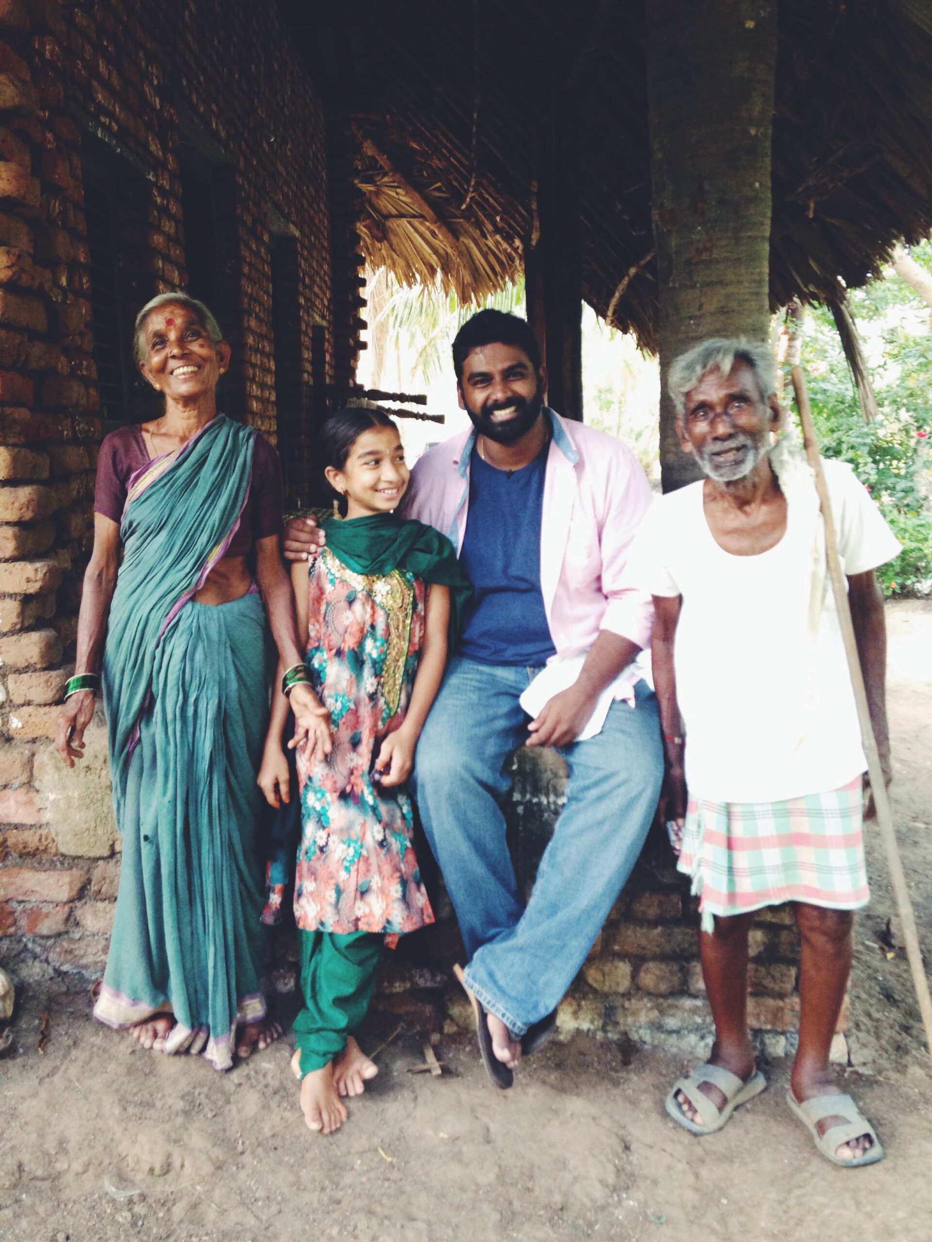 Josh with Pallavi and her grandparents — where it all began
