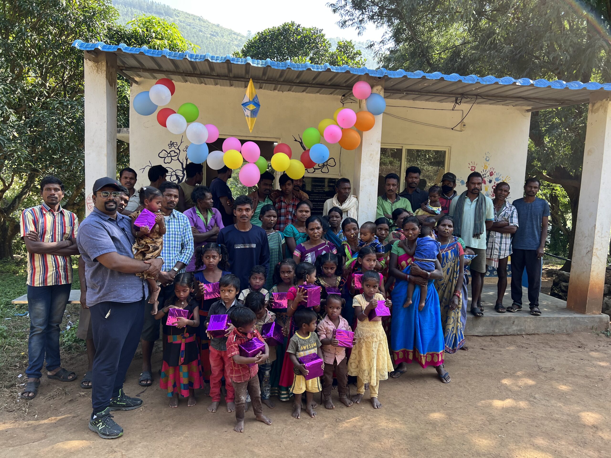 The whole village showed up on opening day — balloons, gifts, joy