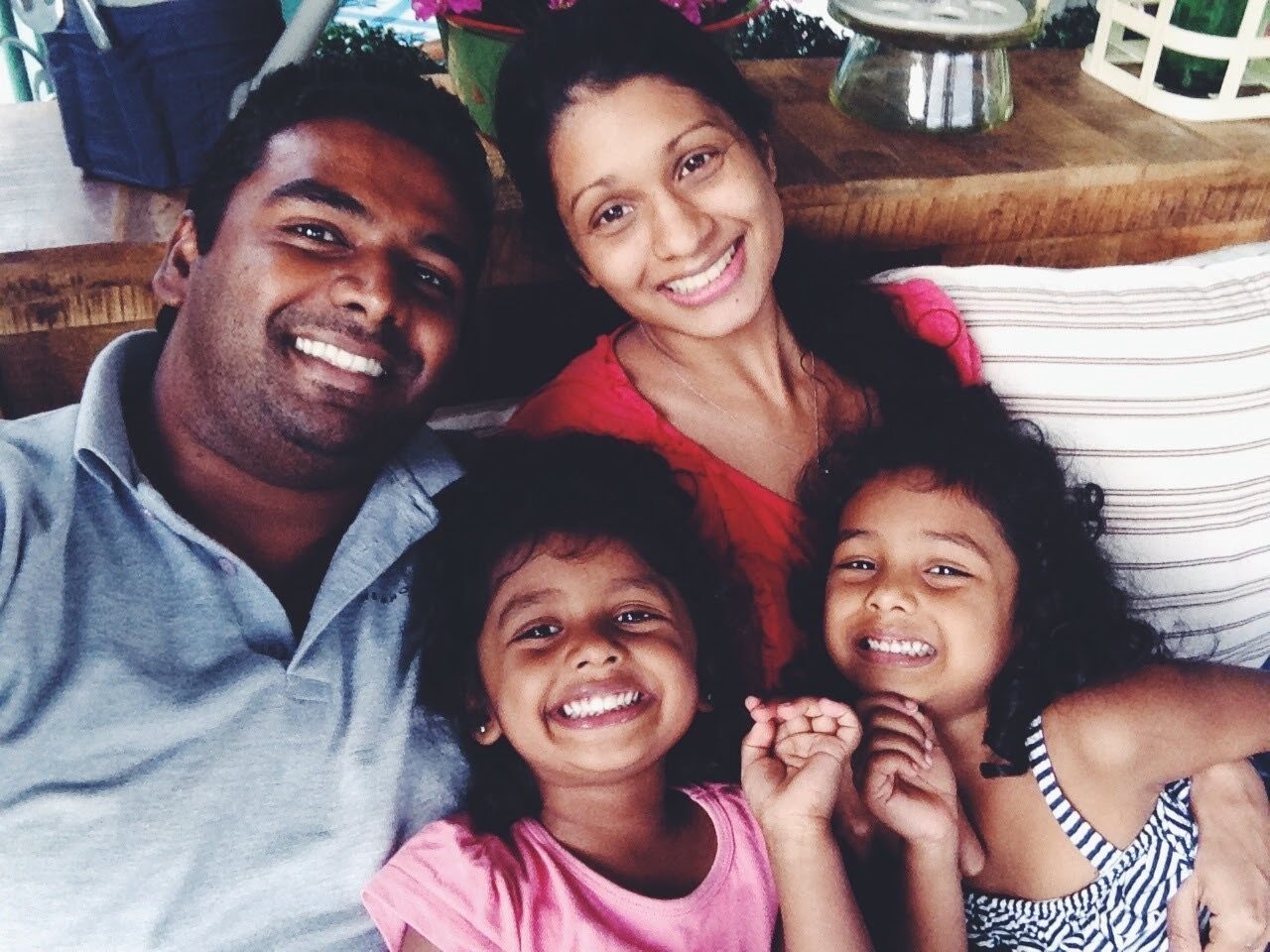 Josh Komanapalli and his family arriving in India, 2011