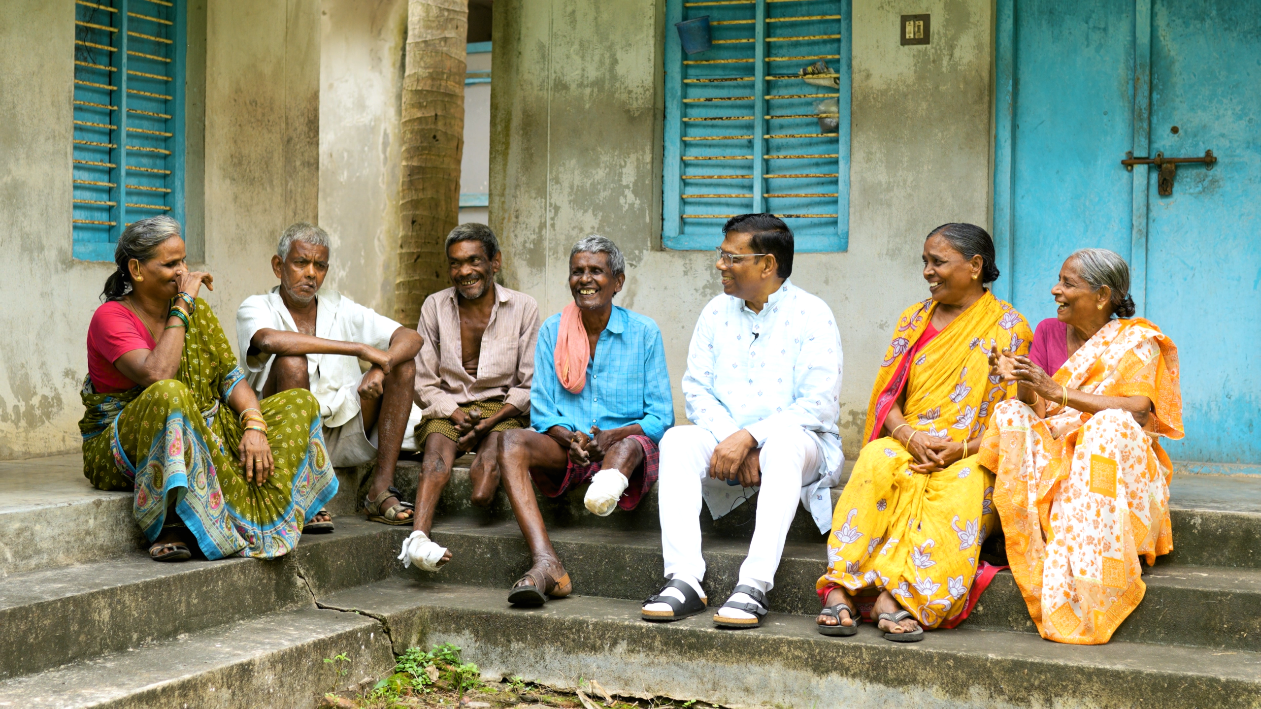 Leprosy care patient receiving treatment