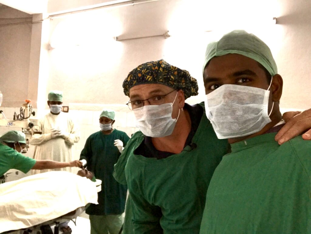 Eye surgery at the Hand in Hand hospital in India